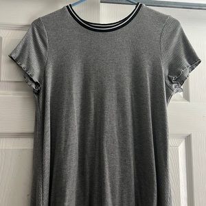 Love, Fire gray dress with black collar